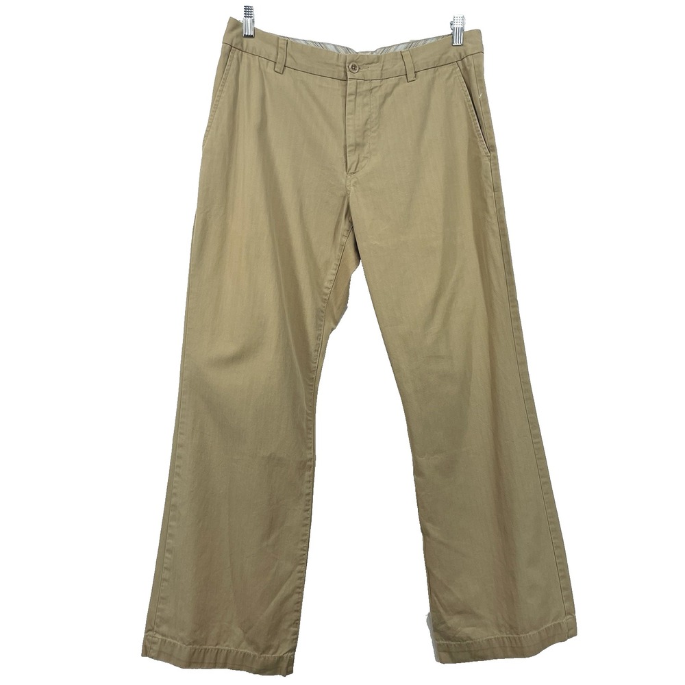 Banana Republic‎ Heritage Size 35X32 Mens Chino Pants Tan Khaki Casual Cotton